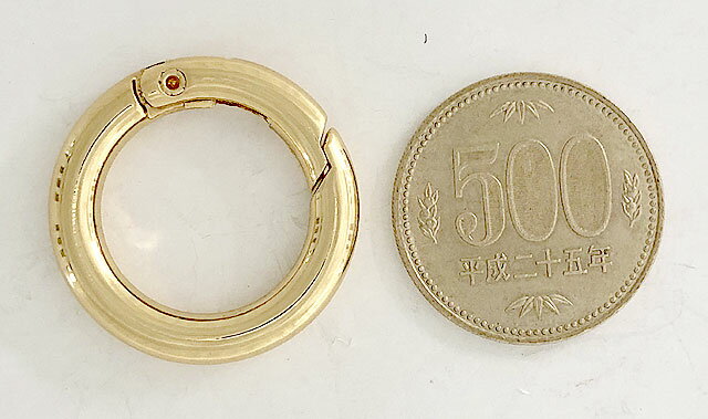 カラビナ 丸カン 20mm ゴールド