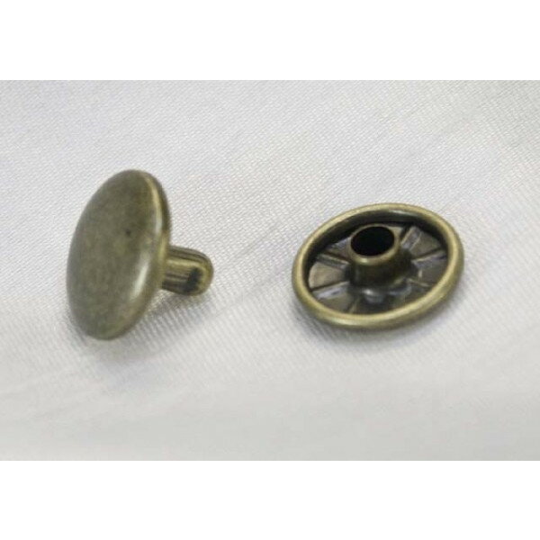 特大13x10【送料無料・日本製】 特大カシメ両面並足 13x10 AT アンティーク ブロンズ色 10個セット