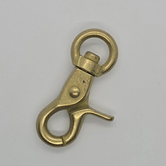 ナスカン1個【アウトレットN-29】大レバーナスカン 12mm丸 BP 1個 真鍮艶消しメッキ ビンテージ風 古美..