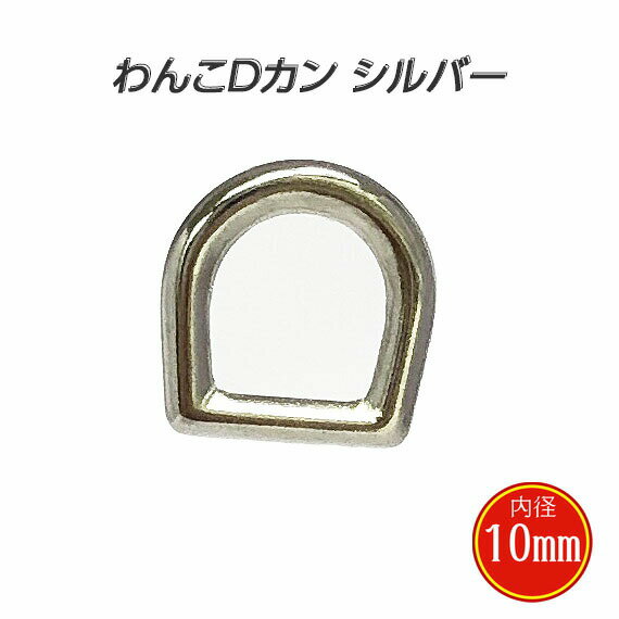 ペット 犬 dカン 首輪 10mm シルバー 