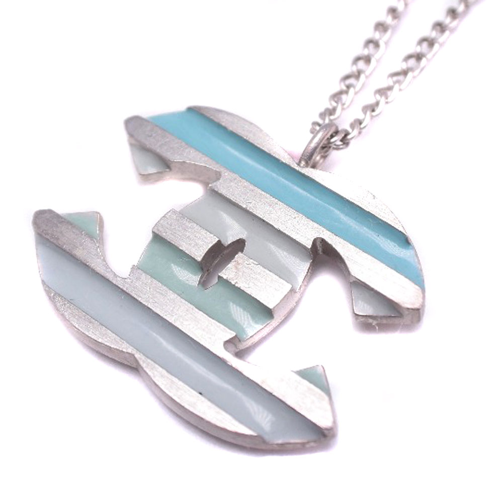 【CHANEL】シャネル ココマーク マリン 水色 レディース ネックレス【中古】A-ランクのサムネイル