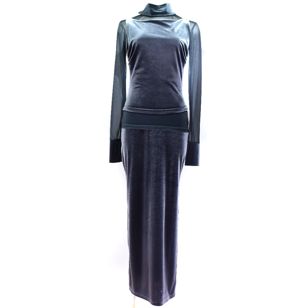 シャカ SHAKA ドレス セットアップ 3ピース ポリエステル グレー dress レディース【中 ...