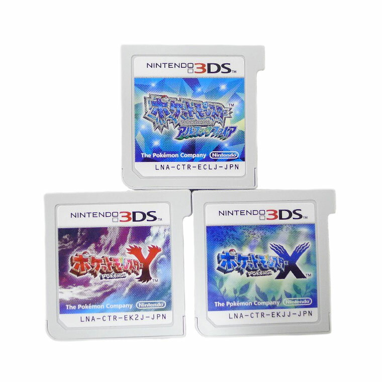 ニンテンド－ Nintendo 3DS ポケモンシリーズ 3本セット ゲームソフト ポケットモンスターアルファサファイア ポケットモンスターX ポケットモンスターY 3DS Pokemon Series Set of 3【中古】Aランク