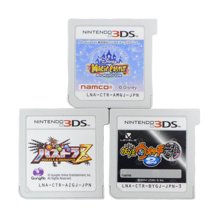 ニンテンド－ Nintendo 3DS ソフト 3本セット ゲームソフト 妖怪ウォッチ パズドラZ他 3DS software set of 3 ユニセックス【中古】Aランク