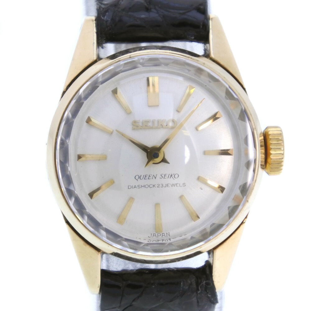 セイコー SEIKO クィーンセイコー 腕時計 Queen 1020-0010 ステンレススチール ゴールド 手巻き シルバー文字盤 Queen Seiko レディース【中古】A-ランクのサムネイル