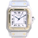 カルティエ CARTIER サントスガルベLM 腕時計 W20011C4 K18イエローゴールド×ス ...