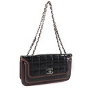 【CHANEL】シャネル チェーンショルダー パテントレザー...