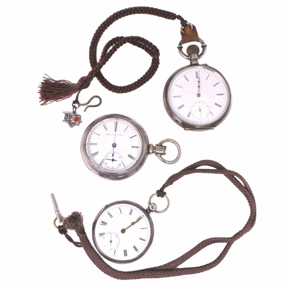 懐中時計　3点セット 懐中時計 ジャンク品 アンティーク Pocket watch 3 piece set ユニセックス【中古】