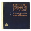 コロンビアレコード COLUMBIA RECORDS BEETHOVEN/ベートーヴェン レコード 交響曲 第八番 ヘ長調 SYMPHONY no.8 in F MAJOR 3枚組 BEETHOVEN ユニセックス【中古】