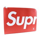 ルイ・ヴィトン LOUIS VUITTON ポシェットジュール GM クラッチバッグ supreme シュプリーム M67722 エピレザー 赤 TN1147 ...