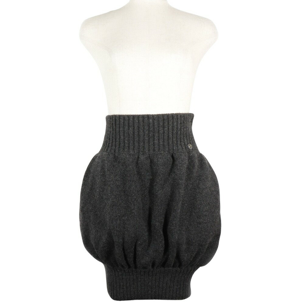 シャネル CHANEL スカート P33485K00877 カシミヤ グレー レディース【中古】Aランク