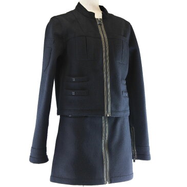 【CHANEL】シャネル P26522V16823 ウール×ナイロン レディース セットアップ【中古】