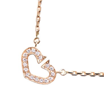 【CARTIER】カルティエ Cハート B7008400 K18ピンクゴールド×ダイヤモンド レディース ネックレス【中古】SAランク