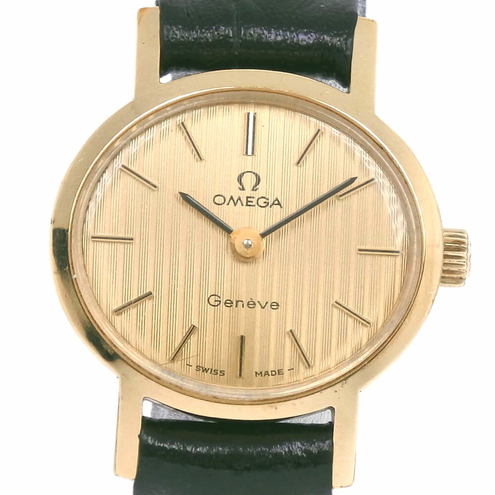 【OMEGA】オメガ cal.625 GP×レザー 手巻き レディース ゴールド文字盤 腕時計【中古】のサムネイル