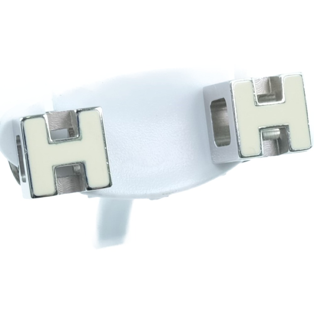 【HERMES】エルメス Hキューブ 白 レディース ピアス【中古】A-ランクのサムネイル