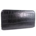 サンローランパリ SAINT LAURENT PARIS ラウンドファスナー 長財布 型押し 328558 CS33E カーフ 黒 ファスナー Zip Around メンズ【中古】(4)