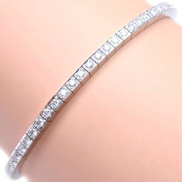 【CARTIER】カルティエ ラニエール フルダイヤモンド テニス K18ホワイトゴールド×ダイヤモンド 17 レディース ブレスレット【中古】
