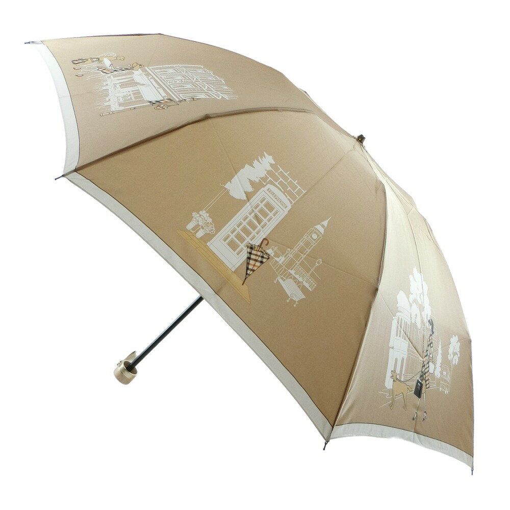 【DAKS】ダックス 折り畳み傘 日本製 街並み柄 レディース その他雑貨【中古】Sランクのサムネイル