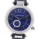 サントノーレ SAINT HONORE オーデシー 腕時計 SN7620211DFIN ステンレススチール×レザー クオーツ スモールセコンド 青文字盤 Aud...