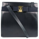 【Salvatore Ferragamo】サルヴァトーレフェラガモ ヴァラ カーフ 紺 レディース ショルダーバッグ【中古】(4)