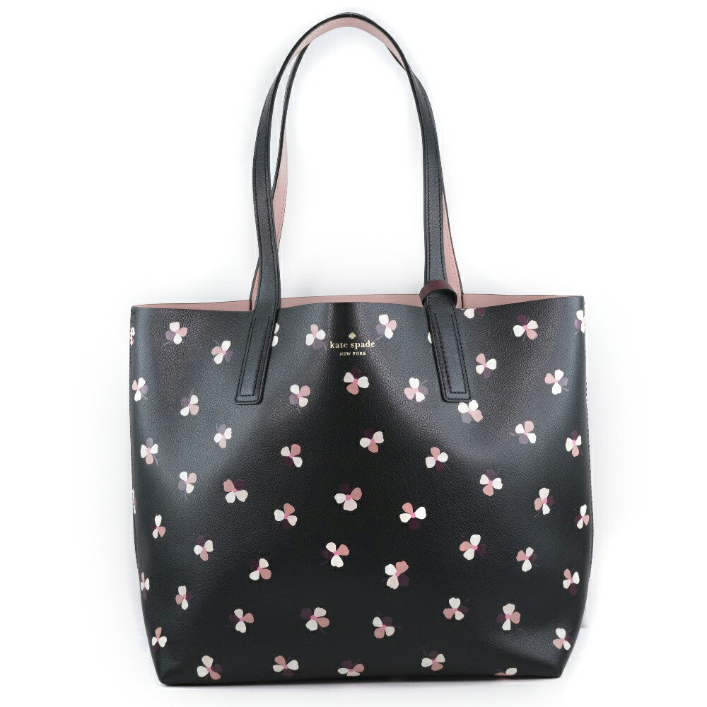 【スーパーセール10％OFF対象】【Kate Spade】ケイトスペード リバーシブル レザー 黒 レディース トートバッグ【中古】A+ランク