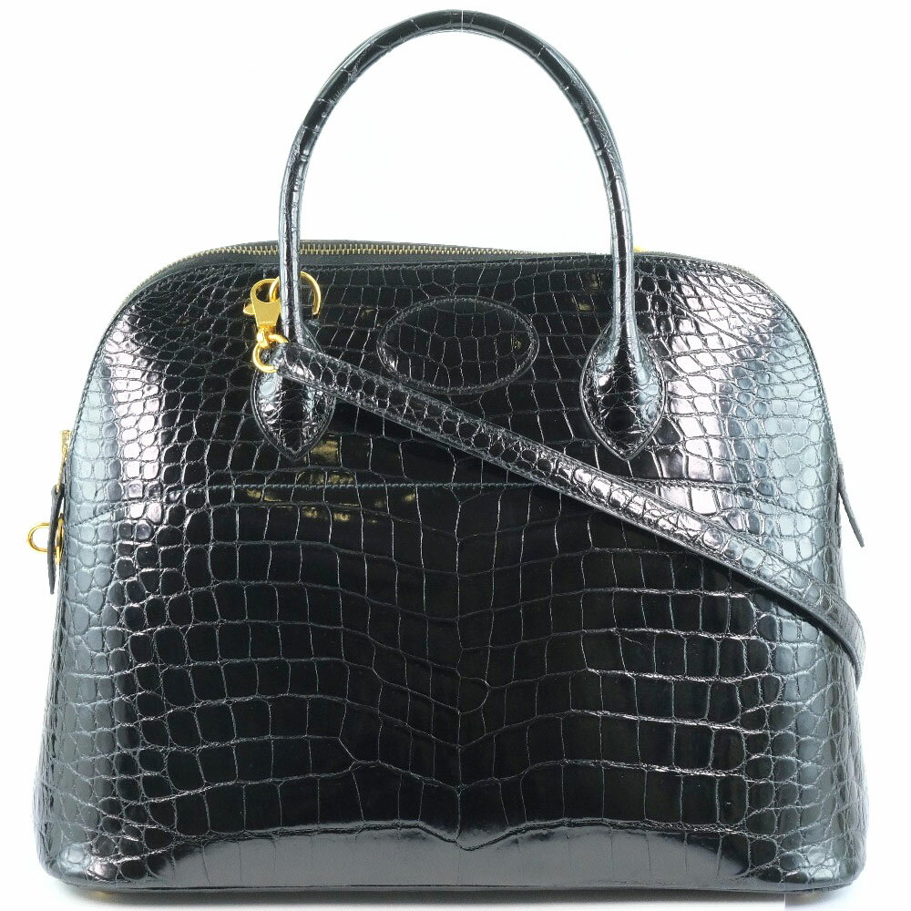 【HERMES】エルメス ボリード35 カーフ 黒 〇Y レディース ハンドバッグ【中古】A-ランク