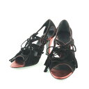 【全商品ポイント5倍】【CHANEL】シャネル フリンジ G24622Y01088 スウェード 黒 05P レディース パンプス【中古】A-ランク