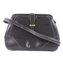 グッチ GUCCI ショルダーバッグ ヴィンテージ カーフ 茶 スナップボタン レディース【中古】B-ランク(4)