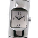 【Dior】クリスチャンディオール ディオリフィック D102-100 ステンレススチール シルバー クオーツ アナログ表示 レディース シルバー文字盤 腕時計【中古】