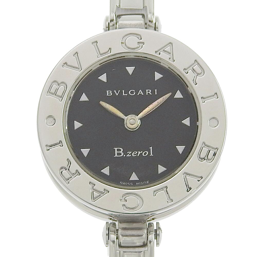 楽天質にしきの【ブランド販売・買取】【スーパーセール10％OFF対象】ブルガリ BVLGARI B-zero1 腕時計 ビーゼロワン BZ22S ステンレススチール イタリア製 シルバー クオーツ アナログ表示 黒文字盤 B-zero1 レディース【中古】