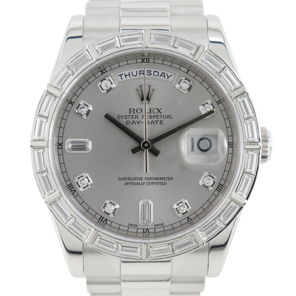å ROLEX ǥǥ ӻ M 118366A Ptץʡߥ 2007ǯ ư Сʸ Day date 󥺡...