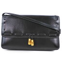 エルメス HERMES 2WAYクラッチ ショルダーバッグ タッセル カーフ フランス製 1985年 黒 〇O 肩掛け スナップボタン 2-way clutch レディース【中古】Aランク