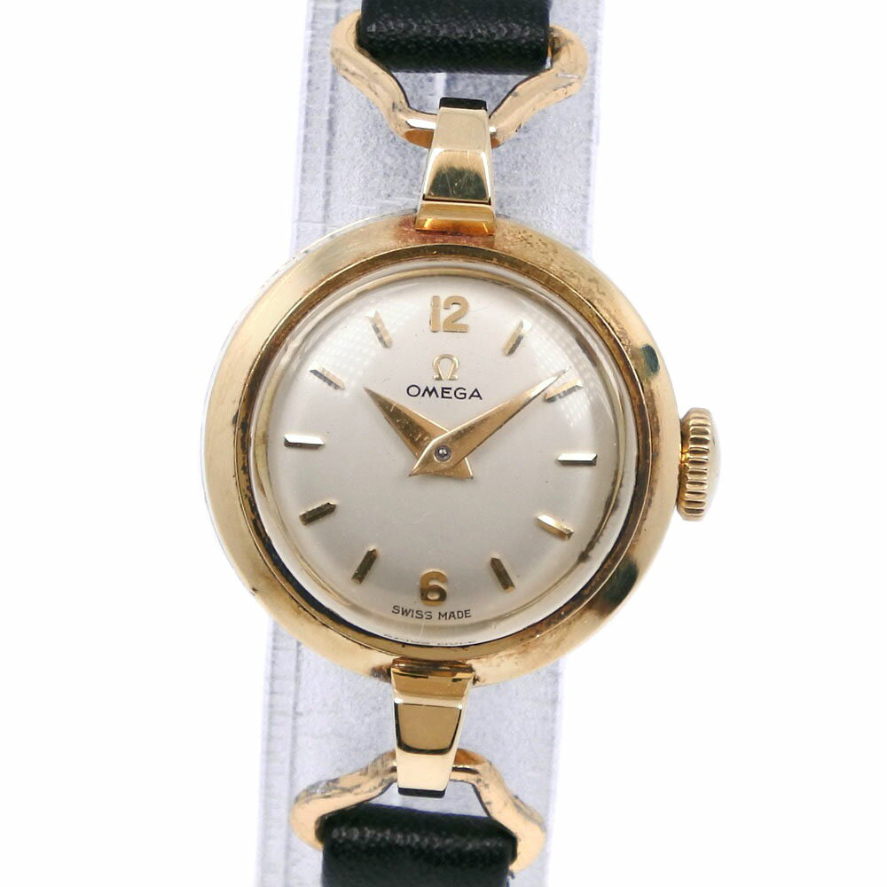 【スーパーセール10%OFF対象】【OMEGA】オメガ 腕時計 cal.244 K14イエローゴールド×レザー 黒 手巻き レディース シルバー文字盤【中古】B-ランクのサムネイル