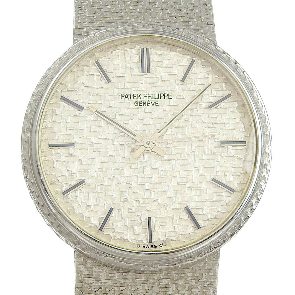 【PATEK PHILIPPE】パテックフィリップ カラトラバ 3563/2 K18ホワイトゴールド シルバー 自動巻き ユニセックス シルバー文字盤 腕時計【中古】