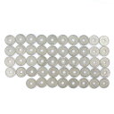 大蔵省 Ministry of Finance 穴あき 50円玉 貨幣 48枚 Perforated 50 yen coin _【中古】