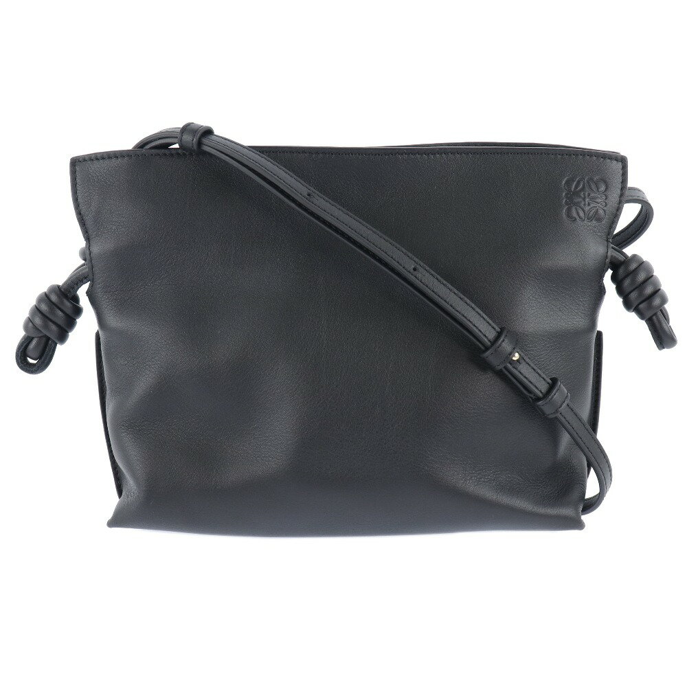 ロエベ LOEWE フラメンコクラッチ ショルダーバッグ ミニ 2WAYクラッチ A411FC2X37 カーフ スペイン製 黒 斜め掛け マグネットタイプ flamenco clutch レディース【中古】A+ランクのサムネイル