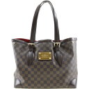 ルイ・ヴィトン LOUIS VUITTON ハムステッドMM トートバッグ N51204 ダミエキャンバス スペイン製 2007年 茶 CA0097 オープン Hampstead MM レディース【中古】