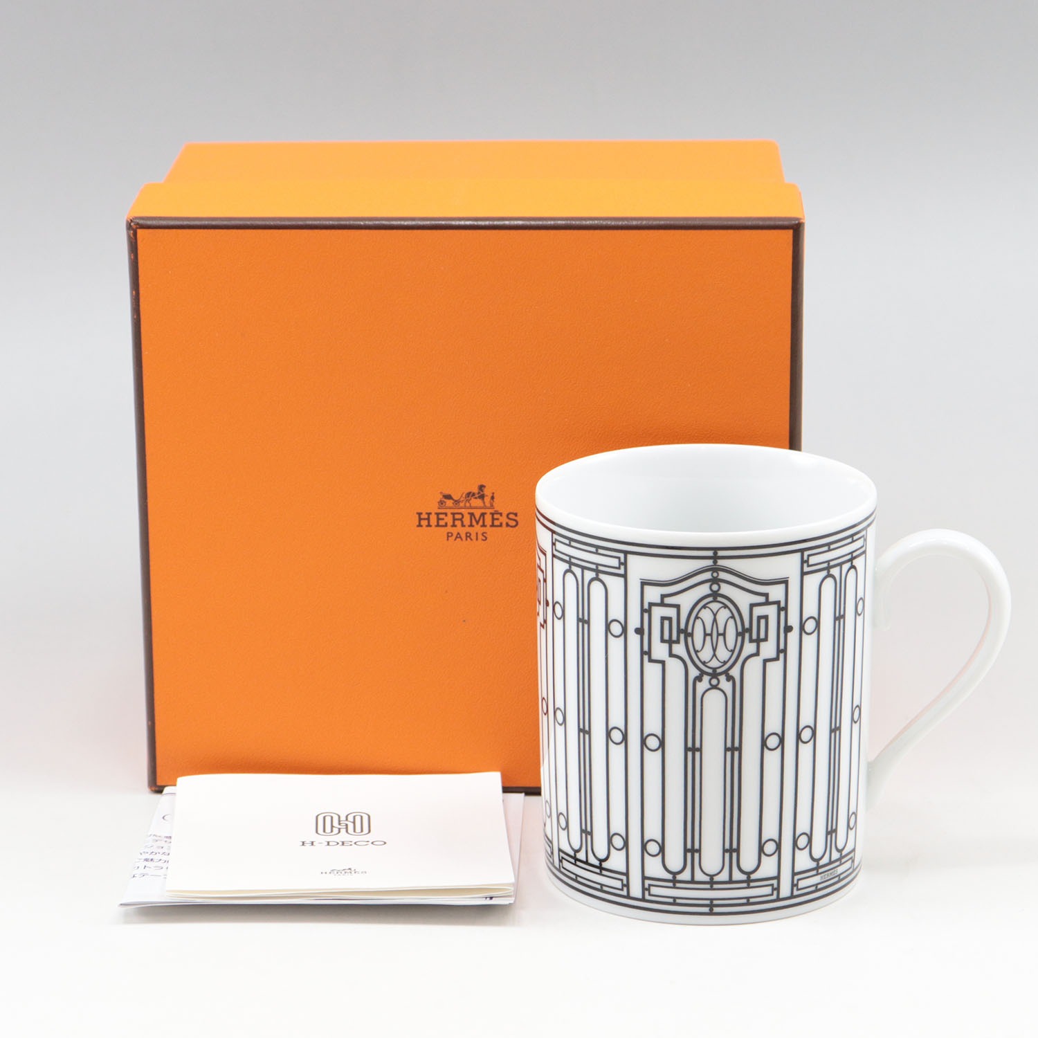 【スーパーセール10％OFF対象】エルメス HERMES Hデコ 食器 マグカップ ポーセリン フランス製 H deco _【未使用】Sランク