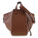 ロエベ LOEWE ハンモック ショルダーバッグ スモール 2WAYショルダー A538S35X18 カーフ×ペブルグレインカーフ スペイン製 茶 斜め掛け 手...
