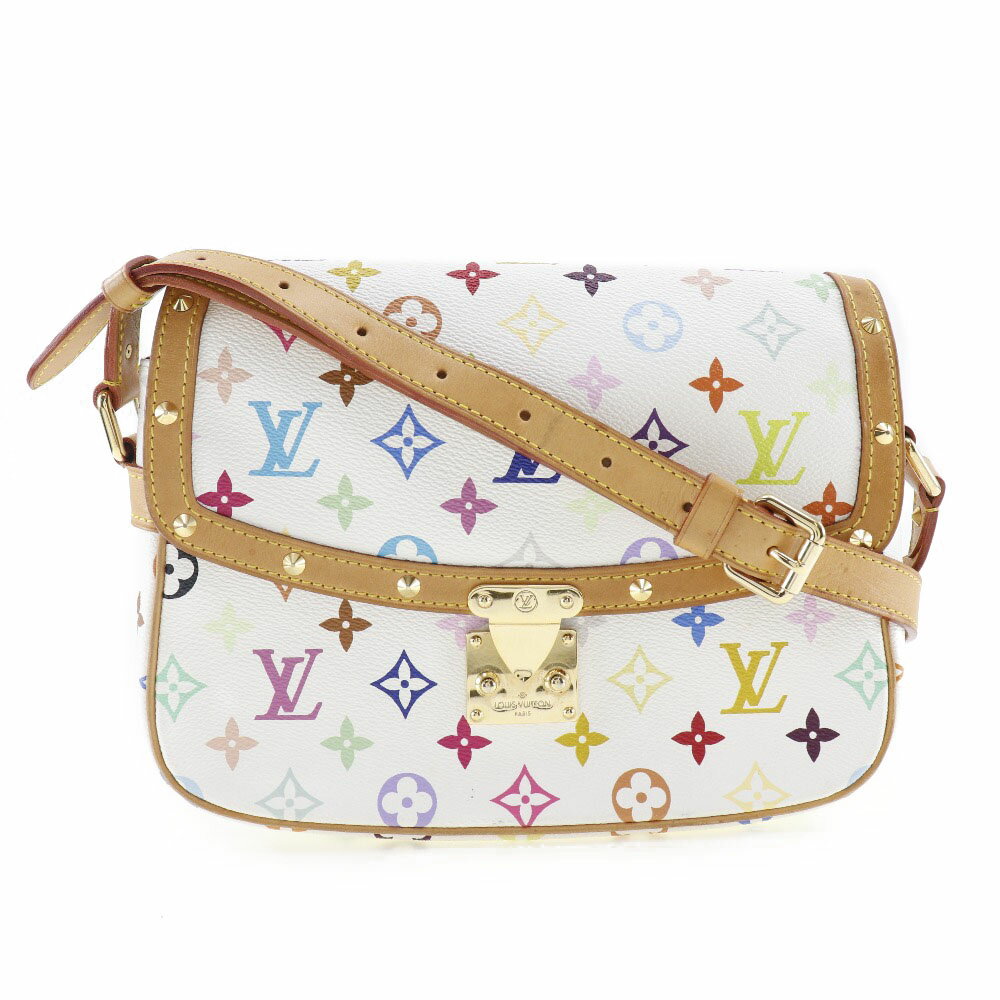 ルイ ヴィトン LOUIS VUITTON ソローニュ ショルダーバッグ M92661 モノグラムマルチカラー フランス製 2004年 白 VI0014 斜め掛け パチン錠 Sologne レディース【中古】