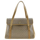 グッチ GUCCI オールドグッチ ハンドバッグ マイクロGG 46.000.4857 PVCコーティングキャンバス イタリア製 ベージュ 肩掛け 手提げ マグネットタイプ Old Gucci レディース【中古】