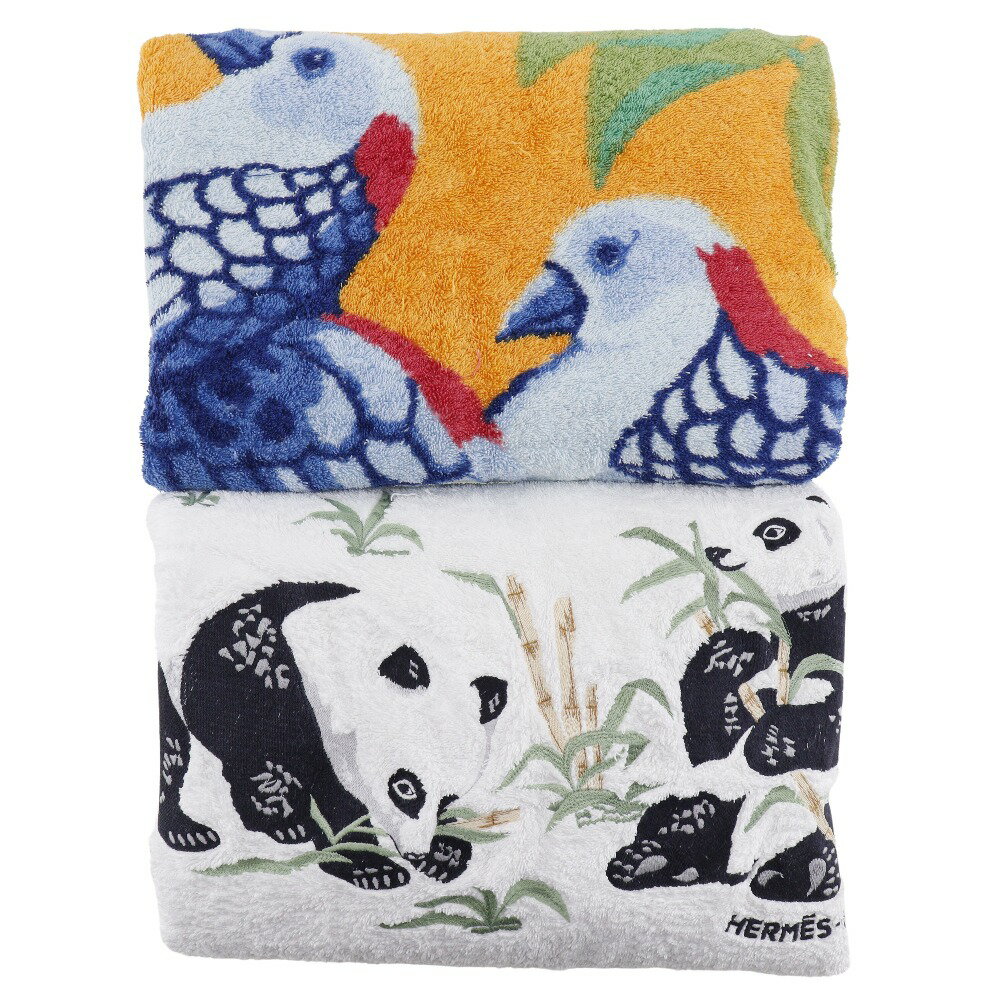 ᥹ HERMES ӡ 2祻å ¾ Ļѥ ֥󥱥å åȥ ե / Set of 2 beach towels ˥åš