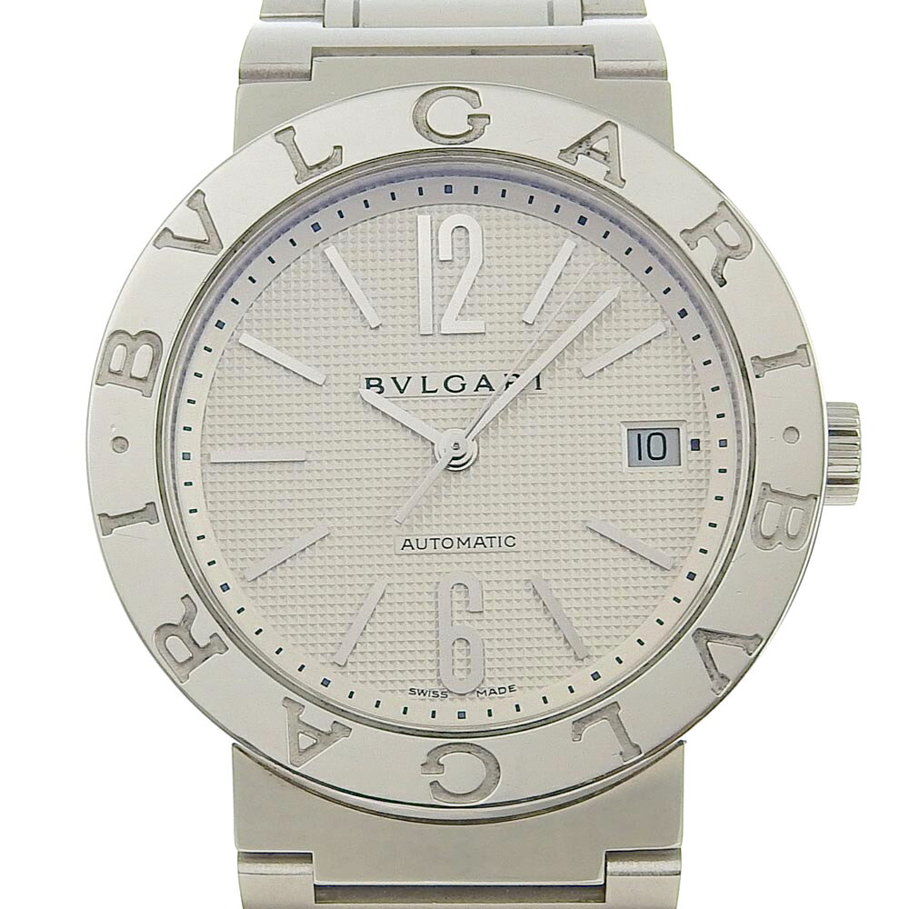 【スーパーセール10％OFF対象】ブルガリ BVLGARI ブルガリブルガリ 腕時計 BB38SS AUTO ステンレススチール スイス製 シルバー 自動巻き 白文字盤 Bulgari Bulgari メンズ【中古】