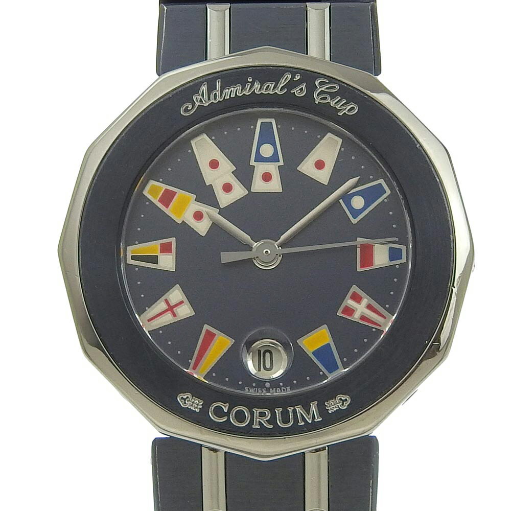 コルム CORUM アドミラルズカップ 腕時計 39.610.30 V050 ステンレススチール×ガ ...