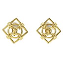 【10%OFF-セール対象商品】シャネル CHANEL イヤリング 金メッキ フランス製 29 スクエア 約18.7g レディース【中古】