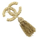 【ファッションセール10%OFF対象】シャネル CHANEL ココマーク ブローチ 溶岩/フリンジ 金メッキ フランス製 93A 約28g COCO Mark ...