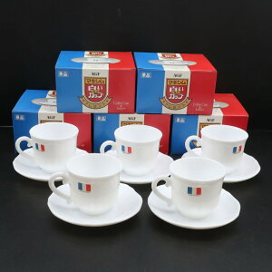 ե󥹡ǥ ޥ ꥫå  åס 5ҥå No.4 Maxim white coffee cup made by Durand, France _̤ѡS