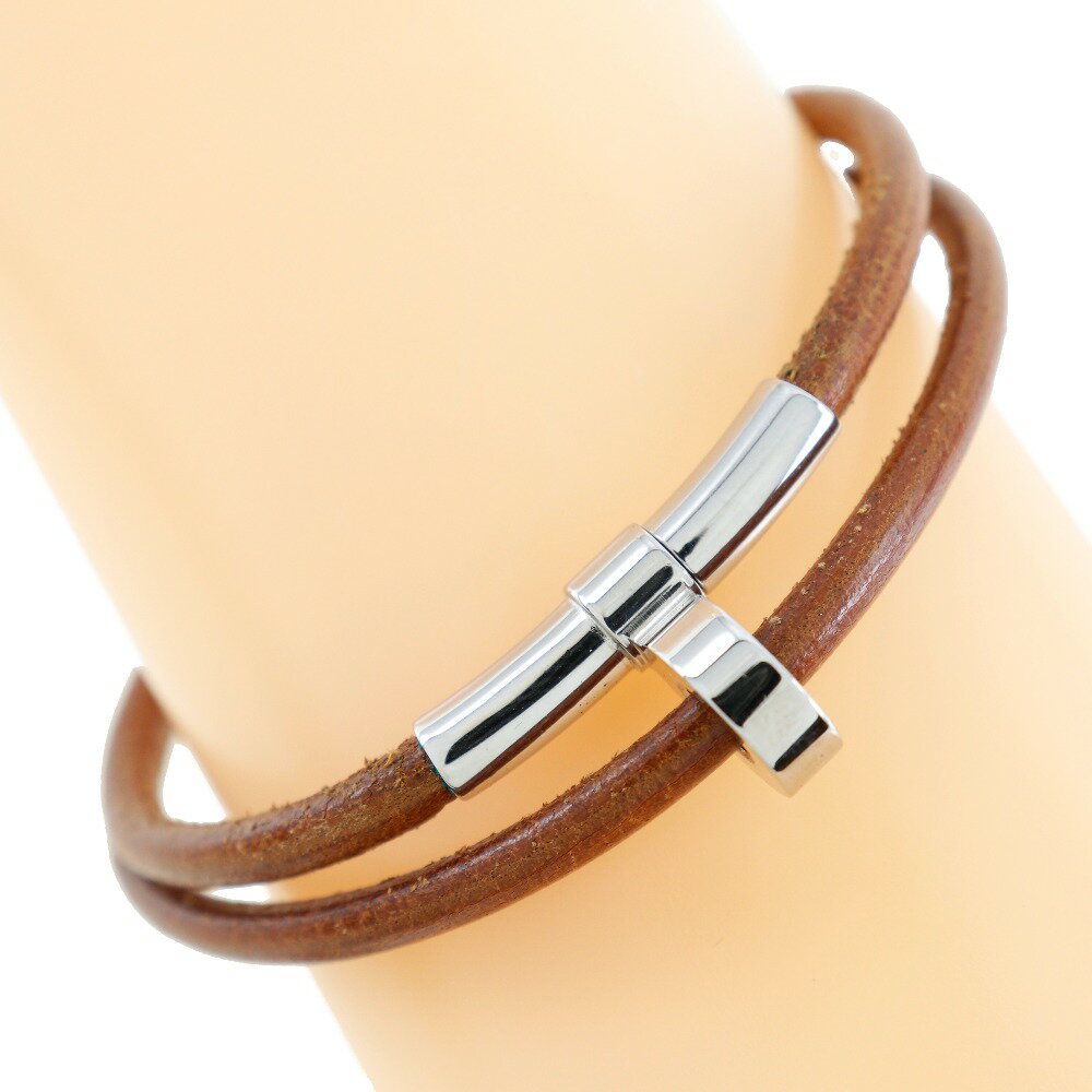 エルメス HERMES ケリーチョーカー ブレスレット レザー×金属製 約9.0g kelly choker ユニセックス【中古】