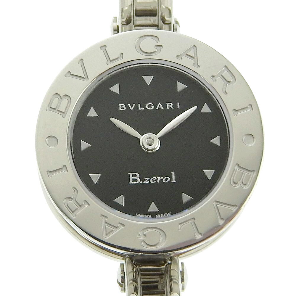 ブルガリ BVLGARI B-zero1 腕時計 ビーゼロワン BZ22S ステンレススチール スイス製 クオーツ アナログ表示 黒文字盤 B-zero1 レディース【中古】Aランク