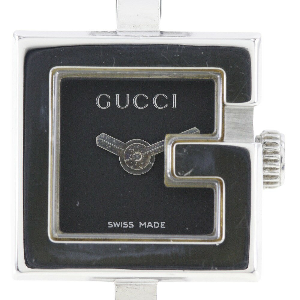 グッチ GUCCI Gミニ 腕時計 102 ステンレススチール スイス製 クオーツ アナログ表示 黒文字盤 G mini レディース【中古】